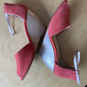 Seychelles Coral Wedge Sandals